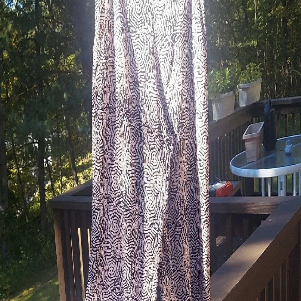Solitaire Palazzo Abstract Black/Tan Womens Pants Sz M